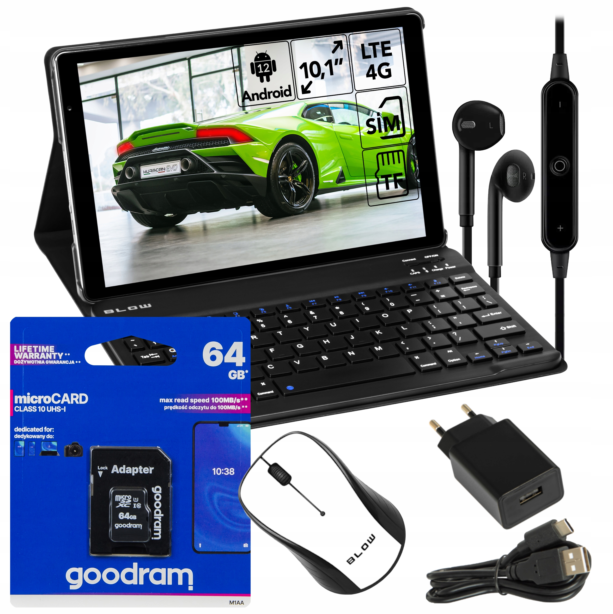 Blow V22 4G tablet 10,1" 4 GB / 64 GB strieborný + 3 ďalšie produkty